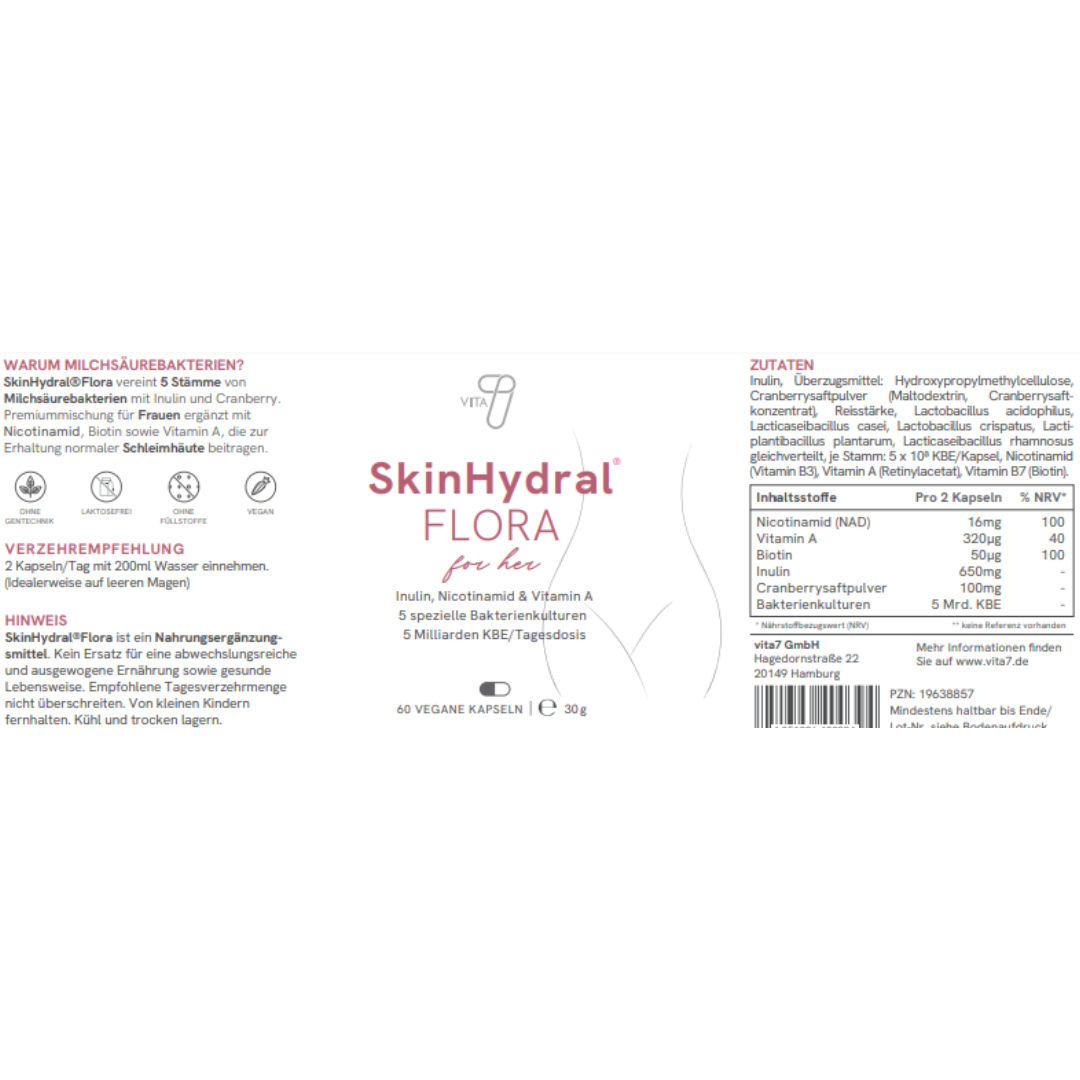 vita7 SkinHydral® Flora, 60 Kapseln