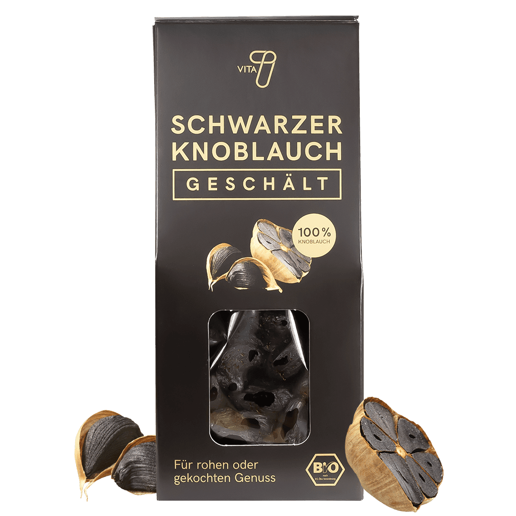vita7 fermentierter Bio-Knoblauch, schwarz, fermentiert, mild