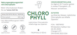 vita7 Chlorophyll Tropfen, 50 ml – Etikett mit Inhaltsangaben