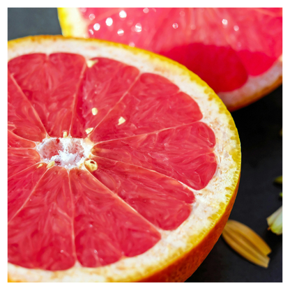 Aufgeschnittene Grapefruit – Symbol für vita7 Grapefruitkernextrakt Tropfen.