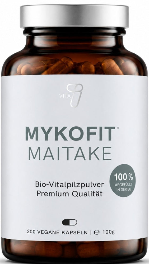 MYKOFIT Bio Maitake, 200 vegane Kapseln im Braunglas